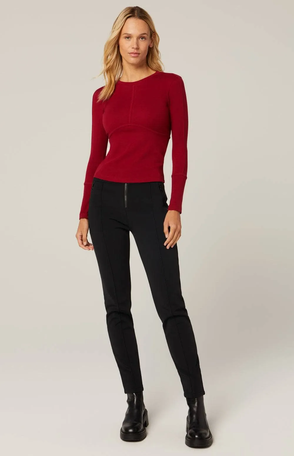 Delaney Knit Top | Deep Red