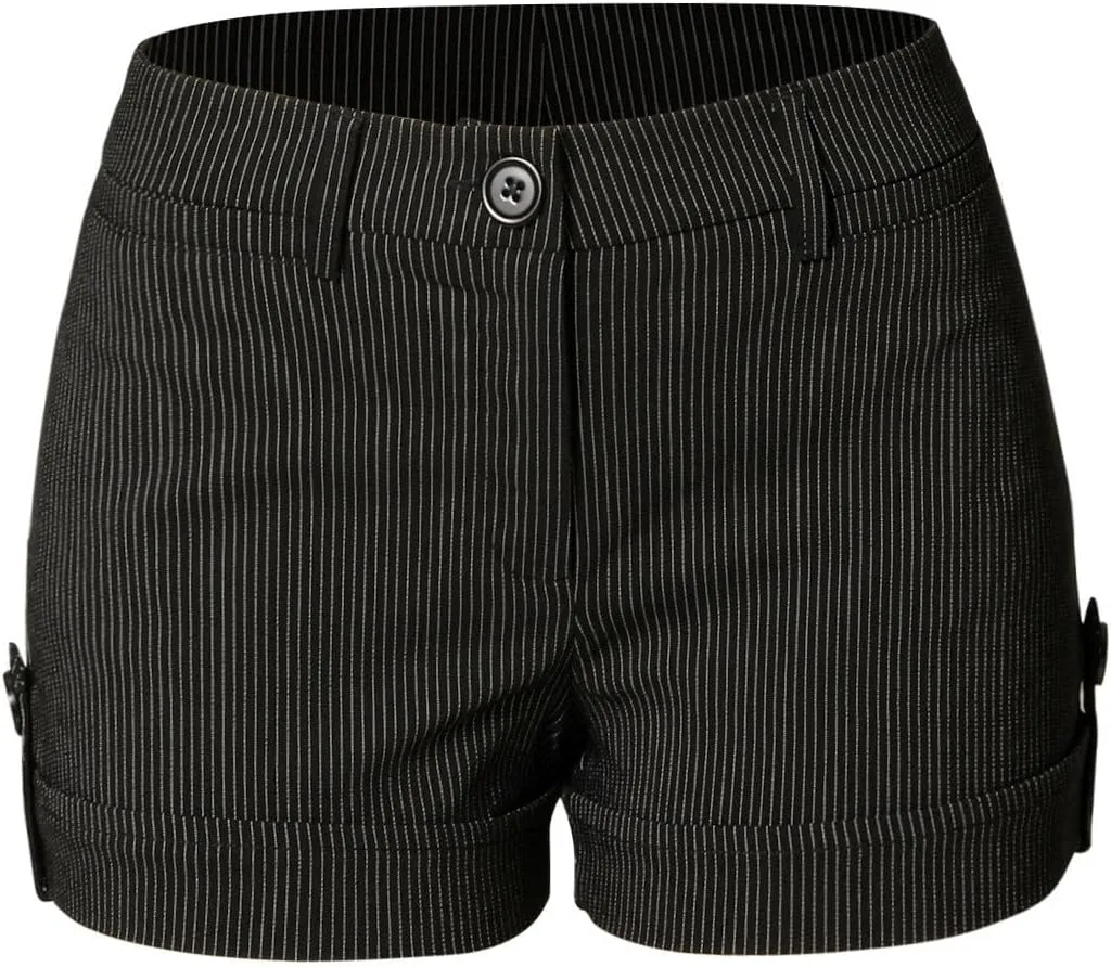 Design by Olivia Women's Body Enhancing Comfort Modern City Cuffed Short with Pockets