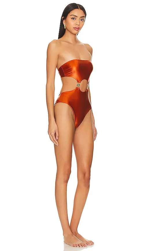 DEVON WINDSOR Georgina One Piece in Rust