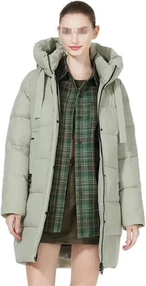 Dvbfufv Winter Women Jackets Ladies Casual Mid-Length Down Cotton Coats Warm Padded Coat