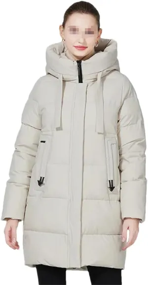 Dvbfufv Winter Women Jackets Ladies Casual Mid-Length Down Cotton Coats Warm Padded Coat