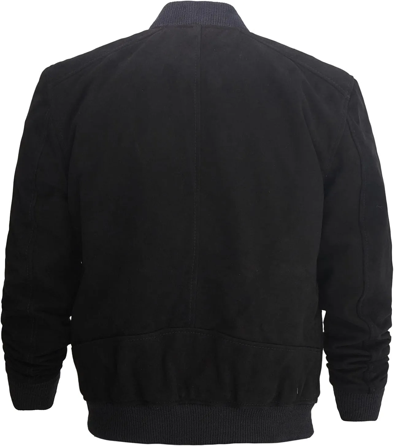 fjackets Real Suede Leather Bomber Jackets For Men - Baseball Leather Jacket Men