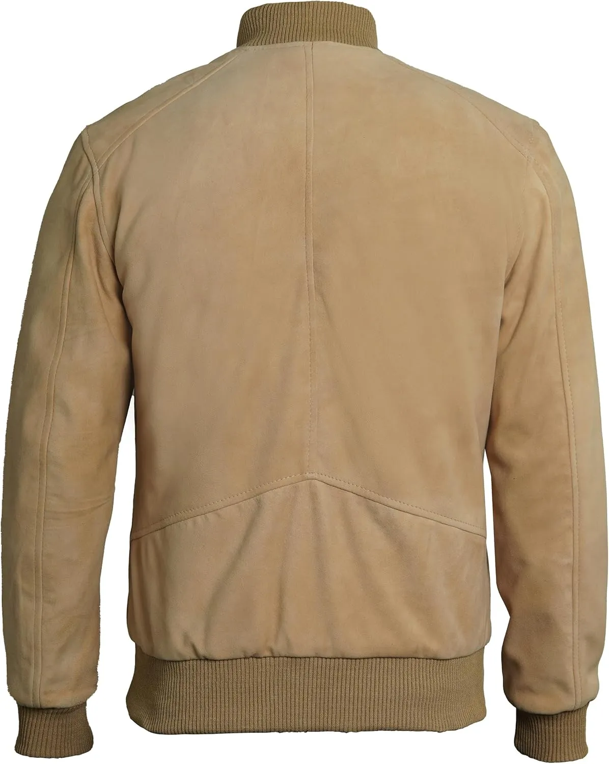fjackets Real Suede Leather Bomber Jackets For Men - Baseball Leather Jacket Men