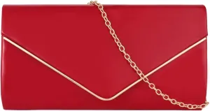 Flap Envelope Clutch Handbag Chain Wedding Crossbody Shoulder Women Glossy Patent Leather Evening Purse