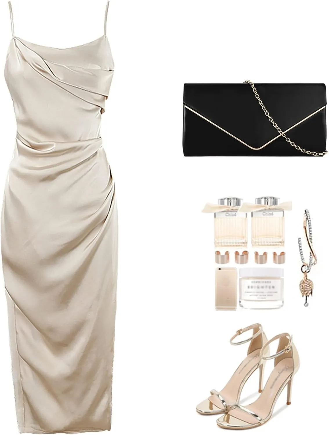 Flap Envelope Clutch Handbag Chain Wedding Crossbody Shoulder Women Glossy Patent Leather Evening Purse