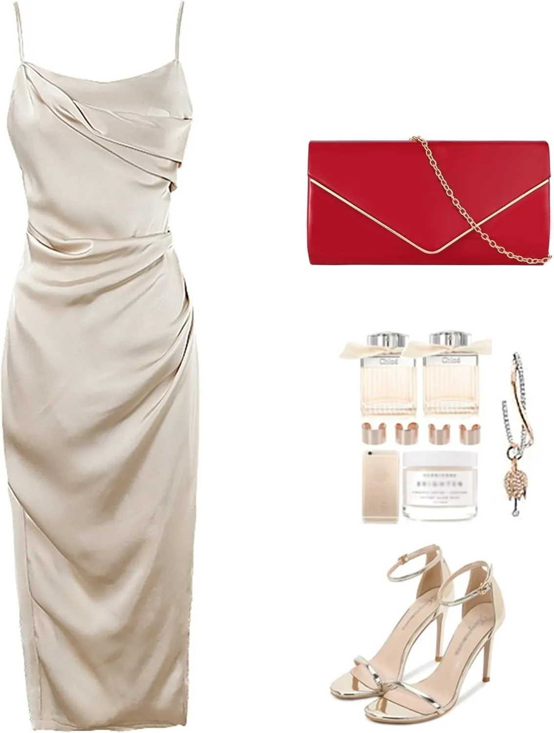 Flap Envelope Clutch Handbag Chain Wedding Crossbody Shoulder Women Glossy Patent Leather Evening Purse