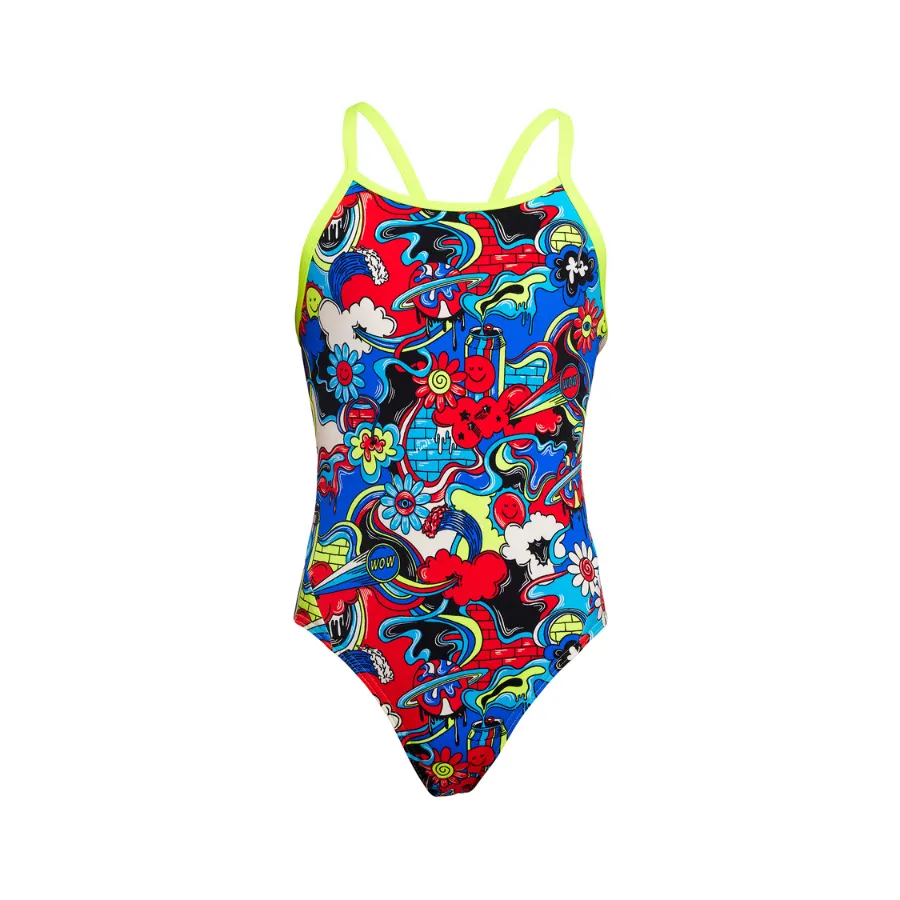 Funkita Girls Diamond Back One Piece FS11G - Happy Jack