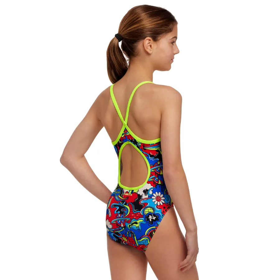 Funkita Girls Diamond Back One Piece FS11G - Happy Jack