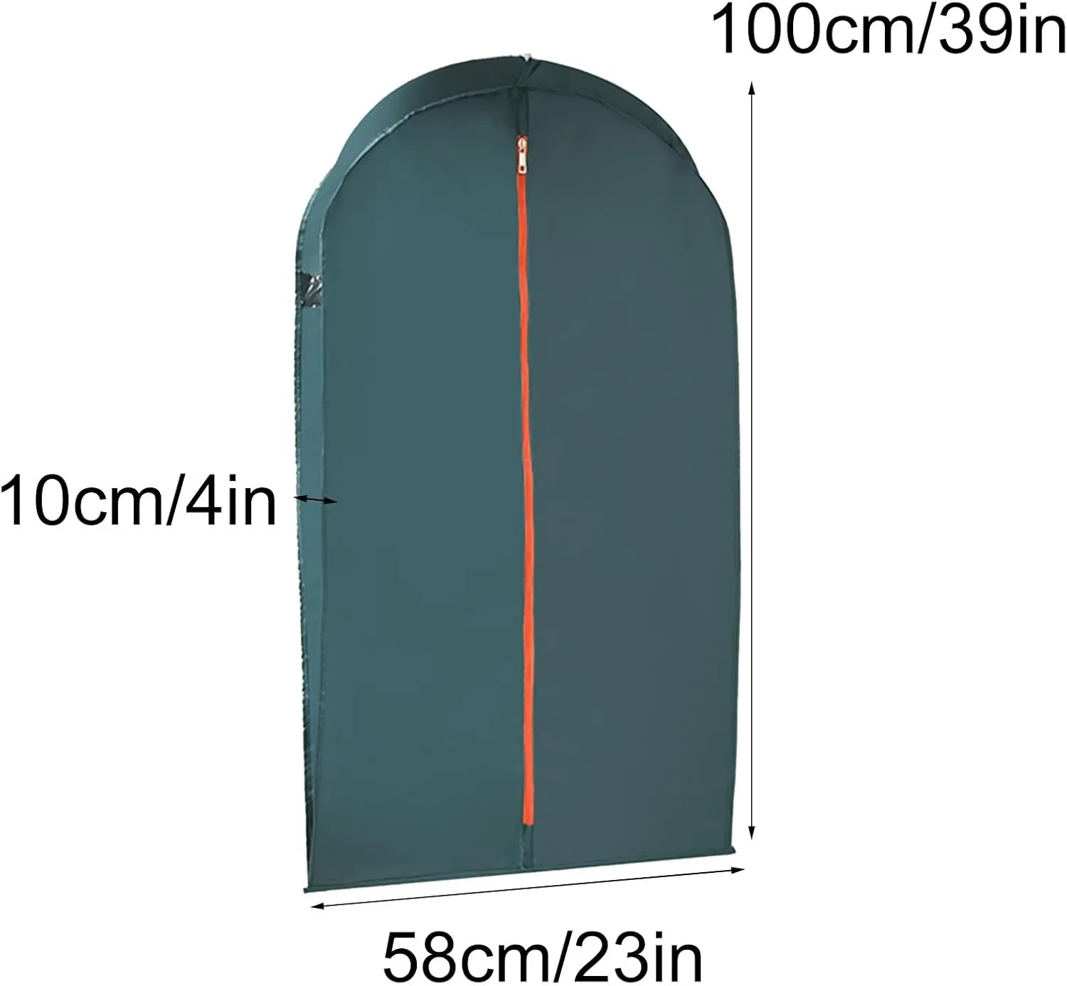 Garment Bag with Zipper, Widened Dress Bags, Thickened Oxford Cloth, Suitable for Down Jackets, Sweaters, Suits, Shirts(Orange)