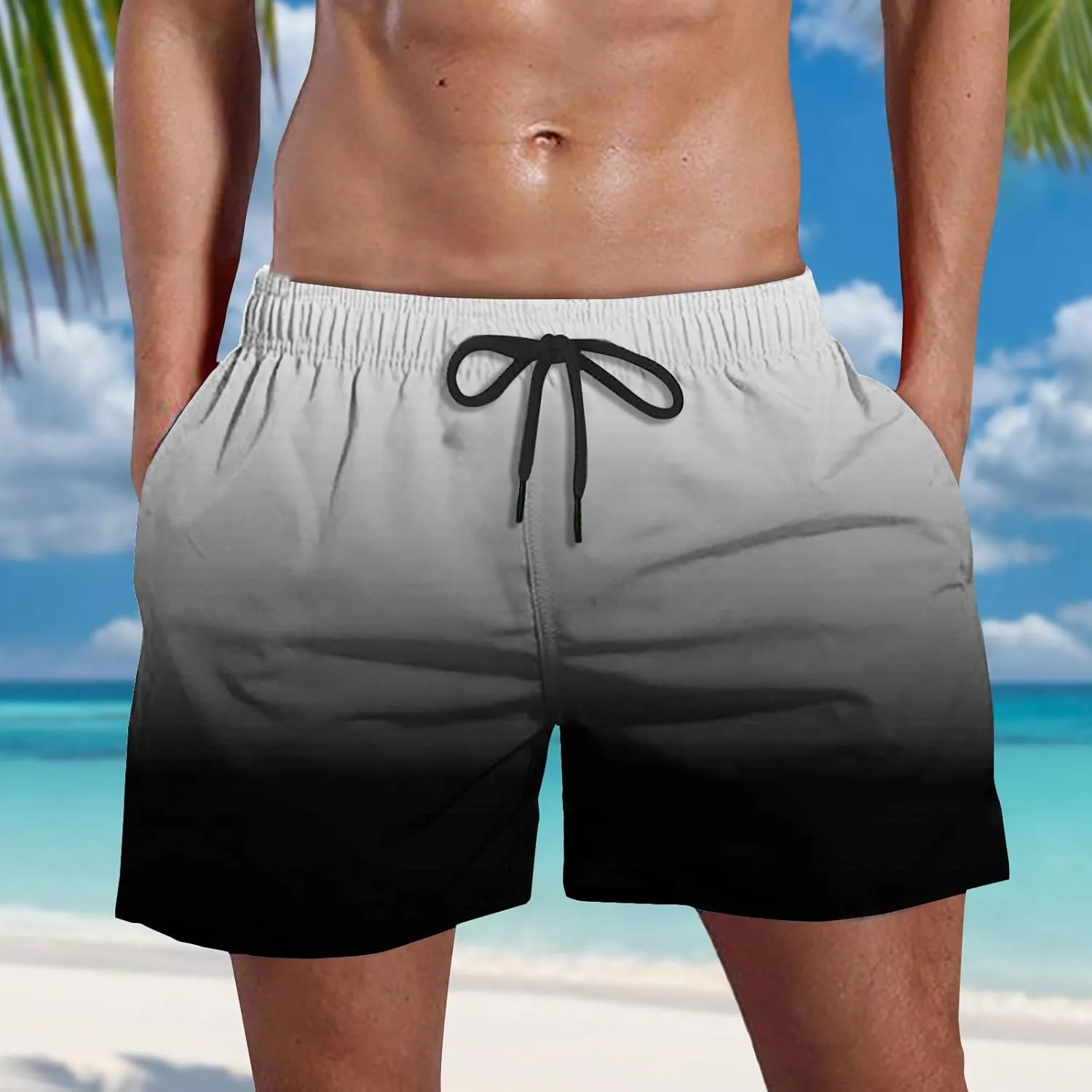 Halloween Swim Trunks Compression Shorts Men Men's Casual Pants Elastic Waist Athletic Shorts Men