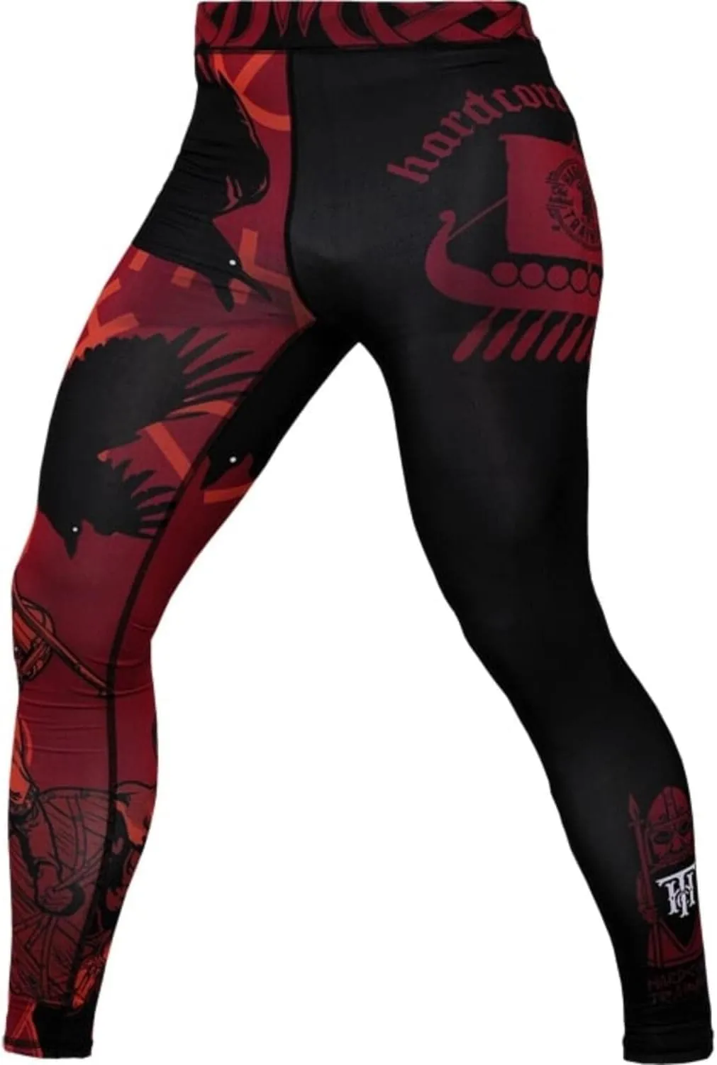 Hardcore Training Men's Compression Pants Workout Tights Leggings Base Layer Boxing Running Muay Thai MMA No Gi BJJ
