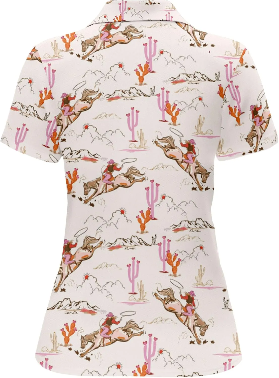 HIVICHI Womens Golf Shirt Hawaiian Funny Crazy Polo Shirts for Women