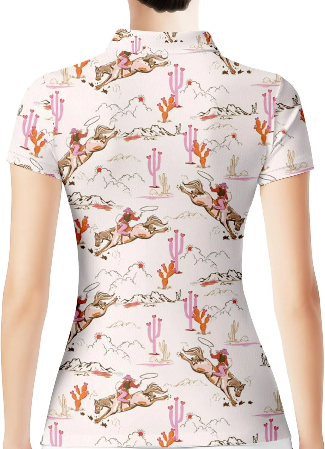 HIVICHI Womens Golf Shirt Hawaiian Funny Crazy Polo Shirts for Women