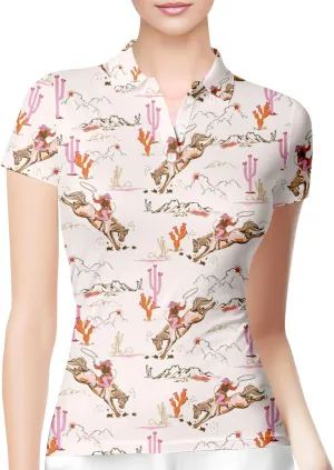 HIVICHI Womens Golf Shirt Hawaiian Funny Crazy Polo Shirts for Women