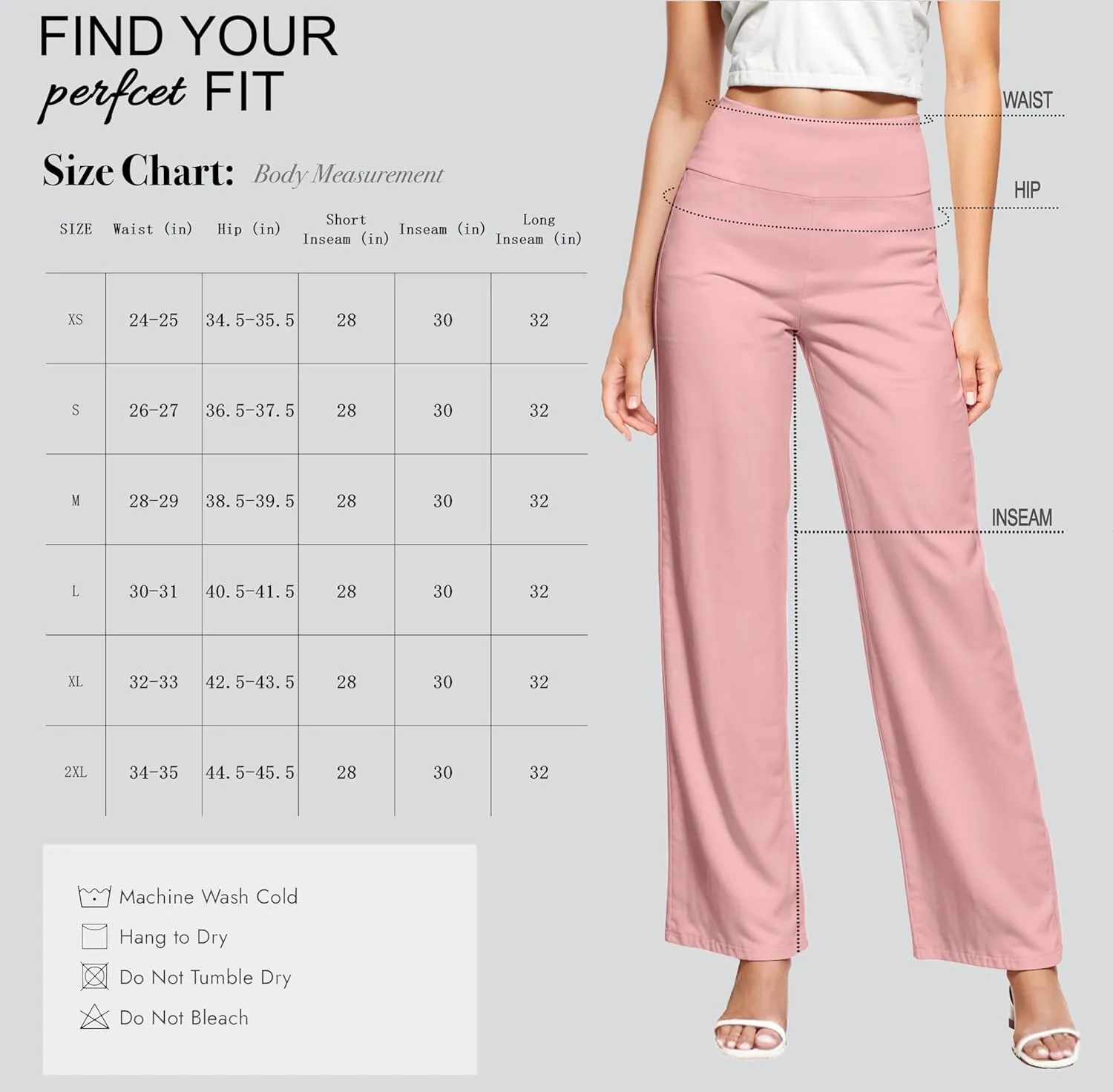Hybrid & Company Womens Super Comfy Millennium Wide Leg Pants