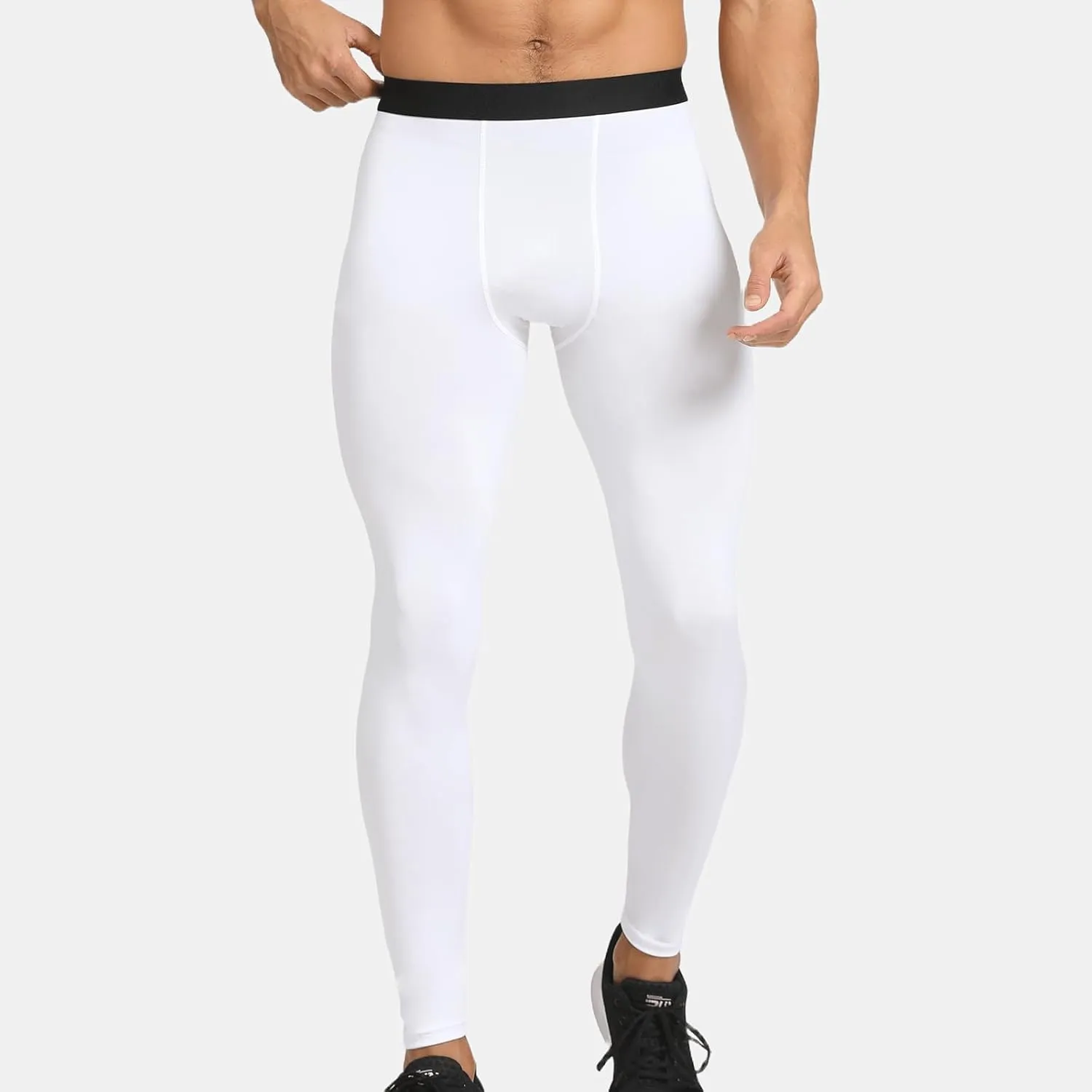 HYCOPROT Men's Compression Pants, Athletic Leggings Baselayer Bottoms Workout Tights for Basketball Running Yoga Gym