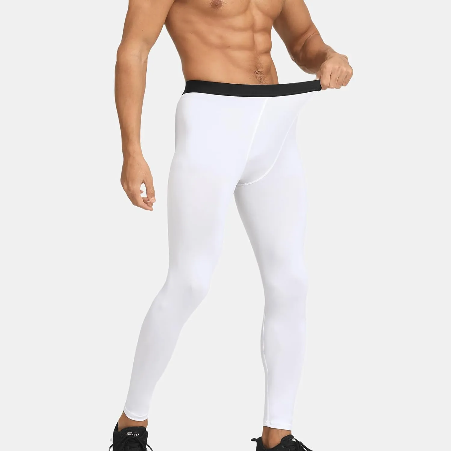 HYCOPROT Men's Compression Pants, Athletic Leggings Baselayer Bottoms Workout Tights for Basketball Running Yoga Gym