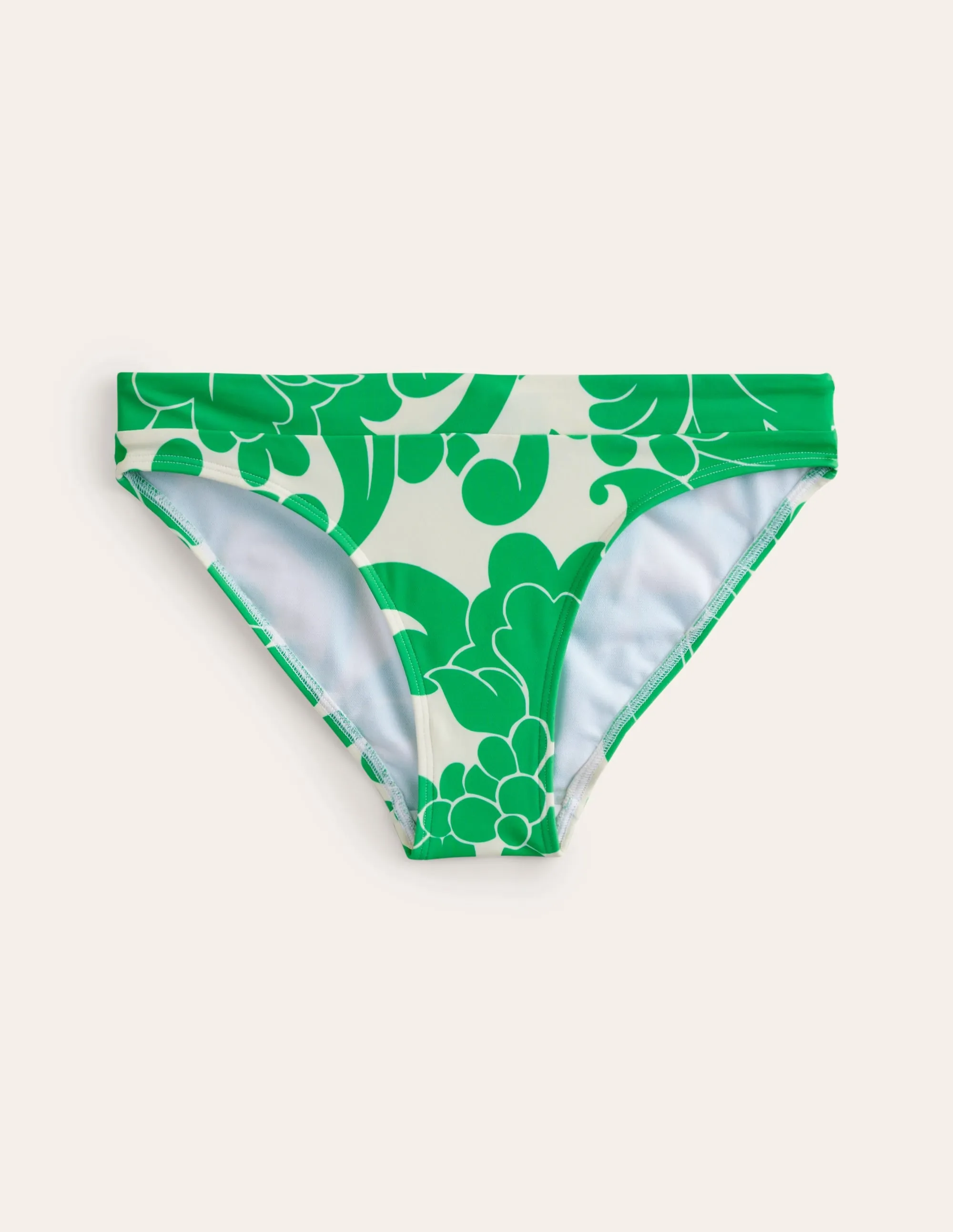 Ithaca Panel Bikini Bottoms-Bright Green, Opulent Whirl