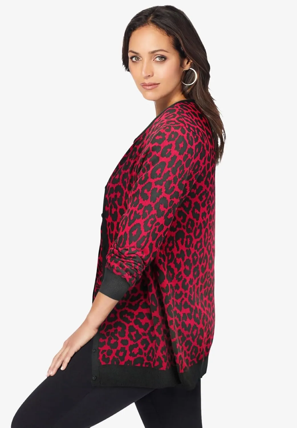Jessica London Women's Plus Size Fine Gauge Cardigan