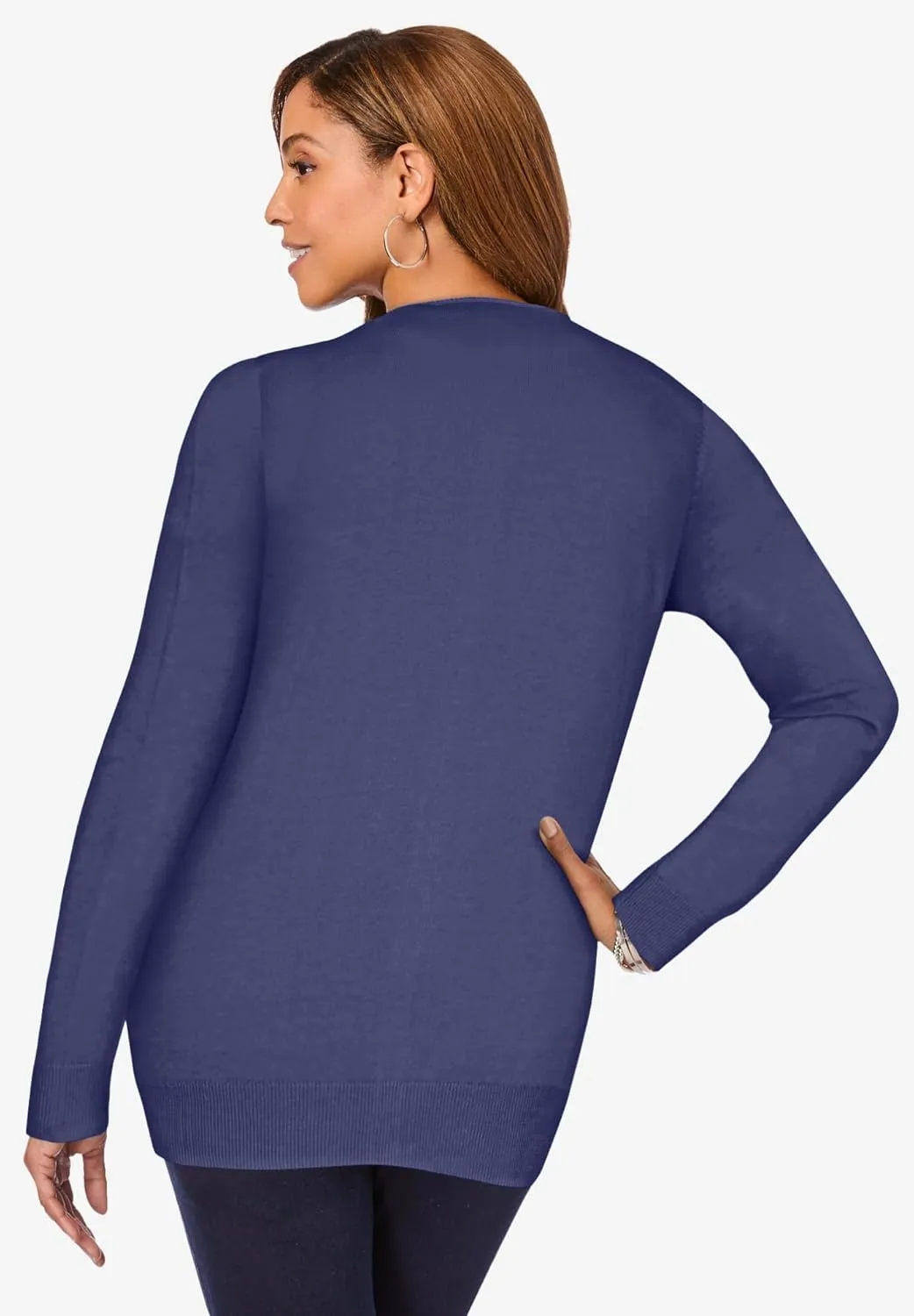 Jessica London Women's Plus Size Fine Gauge Cardigan