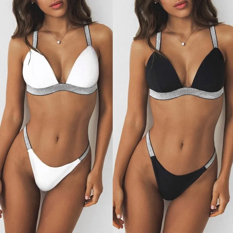 Kendall's Silver Sparkle Bikinis