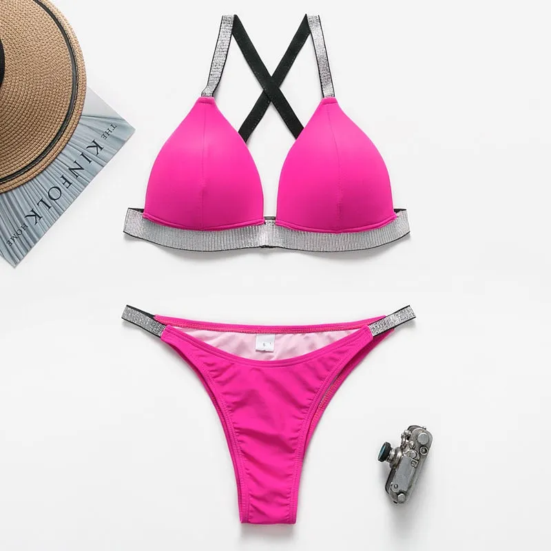 Kendall's Silver Sparkle Bikinis