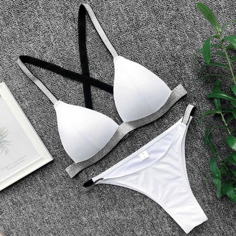 Kendall's Silver Sparkle Bikinis