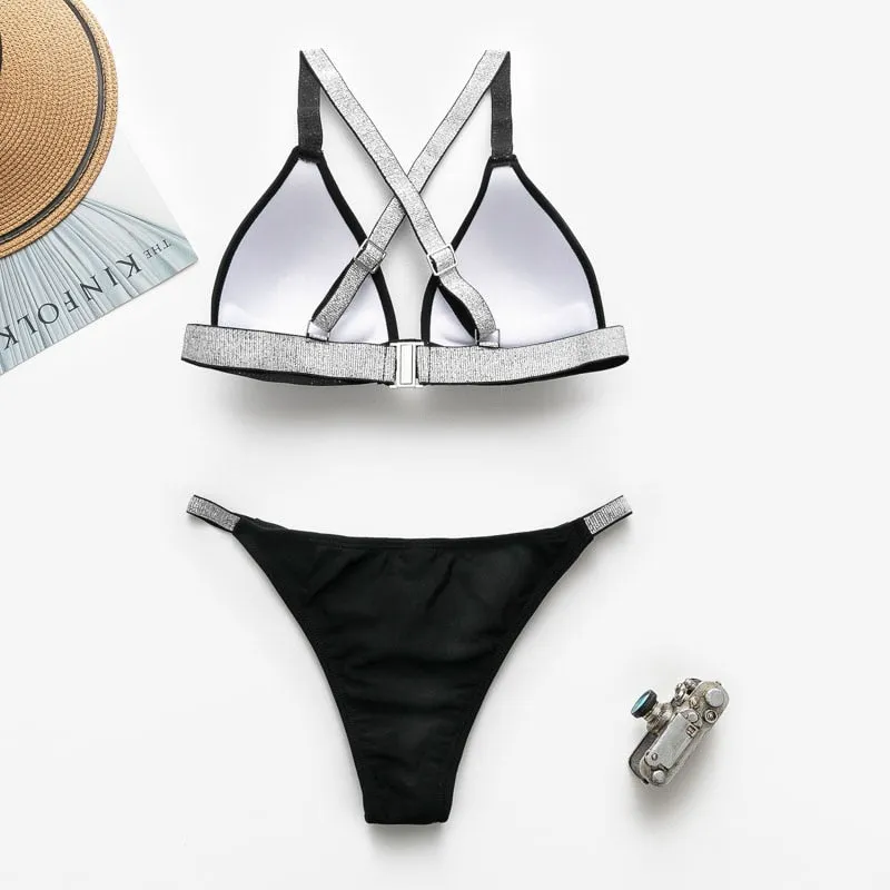 Kendall's Silver Sparkle Bikinis