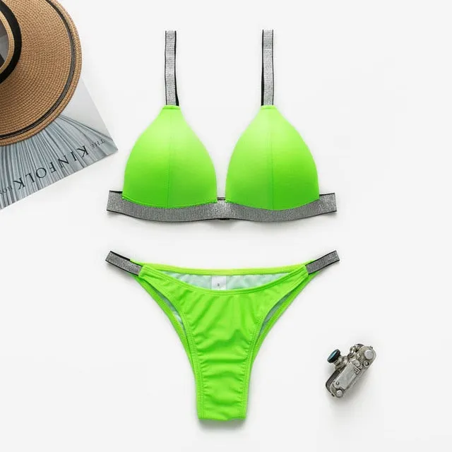 Kendall's Silver Sparkle Bikinis