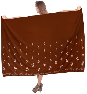 LA LEELA Beachwear Bikini Cover up Bathing Suit Wrap Pareo Women Solid ONE Size