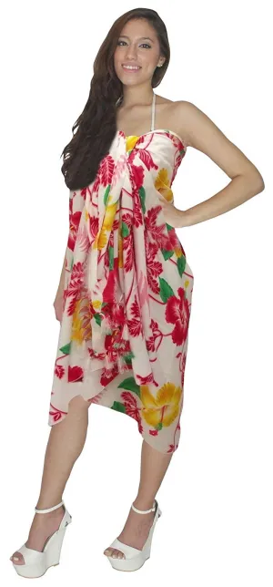 LA LEELA Soft Light Swimsuit Scarf Deal Dress Sarong Printed 72"X42" Pink_2141