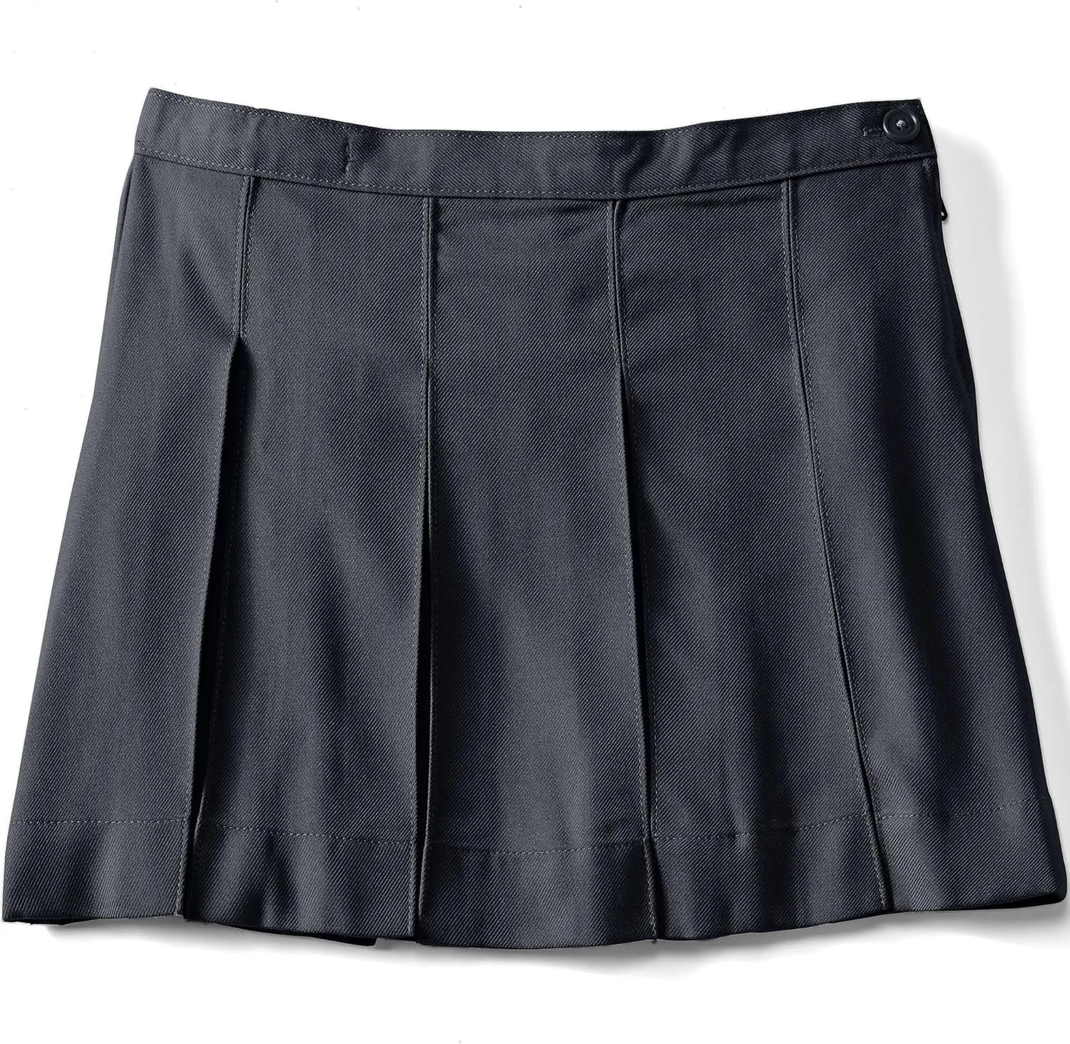 Lands' End School Uniform Girls Solid Box Pleat Skirt Above Knee