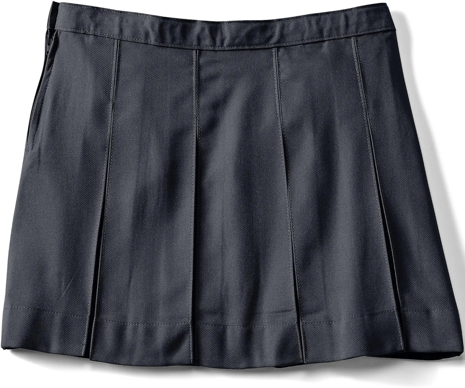 Lands' End School Uniform Girls Solid Box Pleat Skirt Above Knee