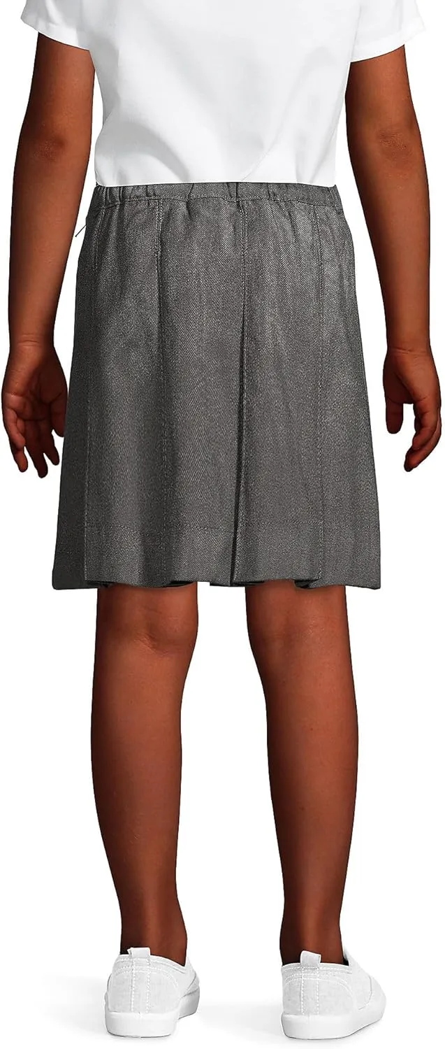 Lands' End School Uniform Girls Solid Box Pleat Skirt Above Knee