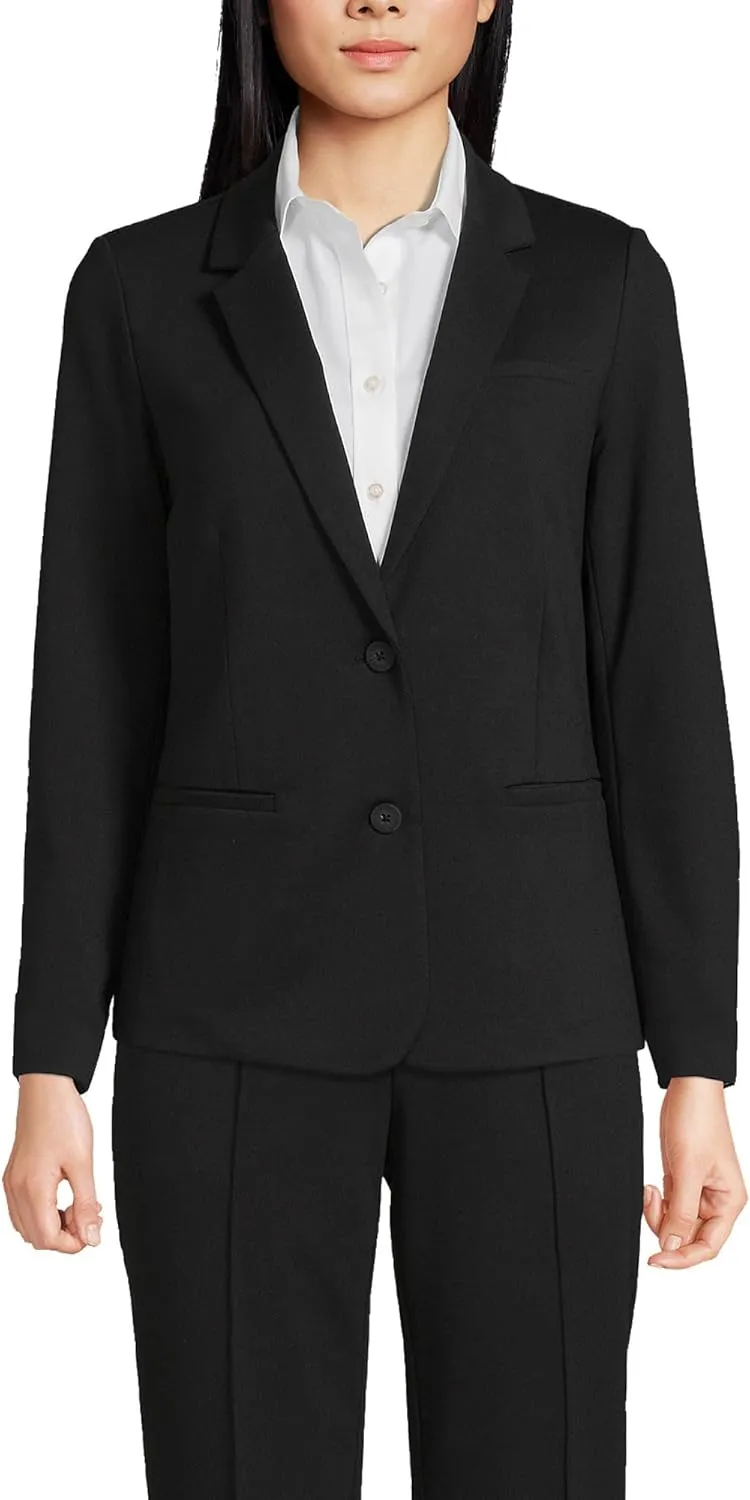 Lands' End Women's Two Button Ponte Blazer