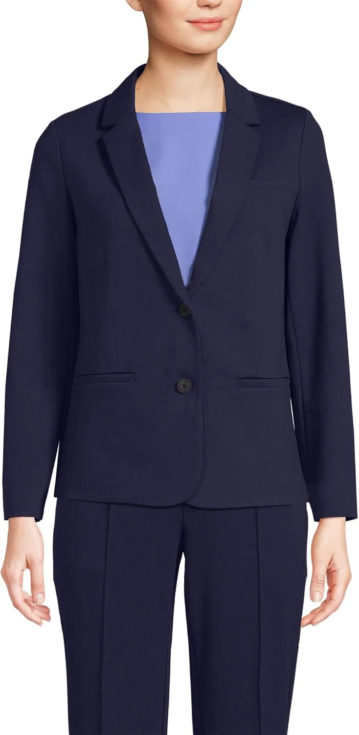 Lands' End Women's Two Button Ponte Blazer