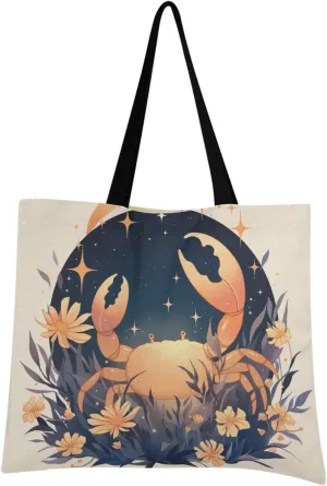 Large Canvas Tote Bag for Women - Durable Reusable Thick Cotton Shopper with Inner Zipper Pocket