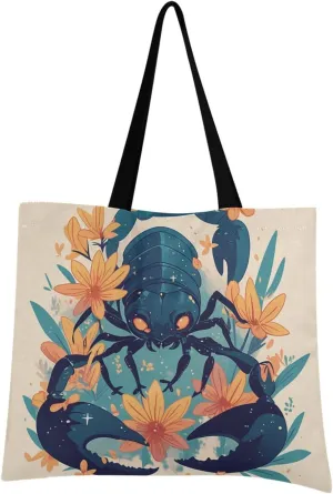 Large Canvas Tote Bag for Women - Durable Reusable Thick Cotton Shopper with Inner Zipper Pocket