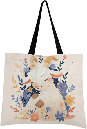 Large Canvas Tote Bag for Women - Durable Reusable Thick Cotton Shopper with Inner Zipper Pocket