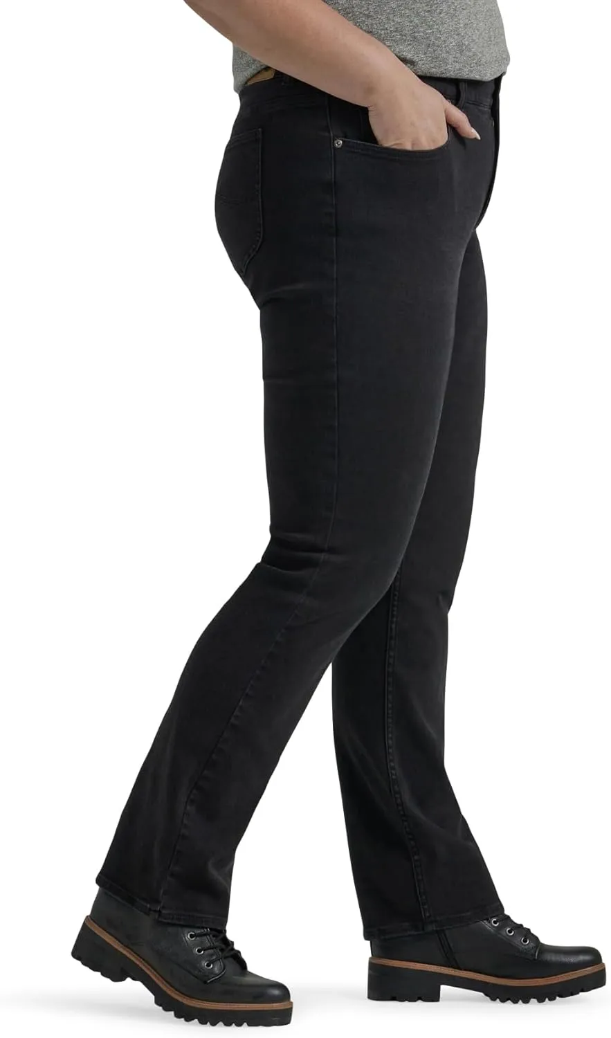 Lee womens Plus Size Ultra Lux Comfort With Flex Motion Straight Leg Jean