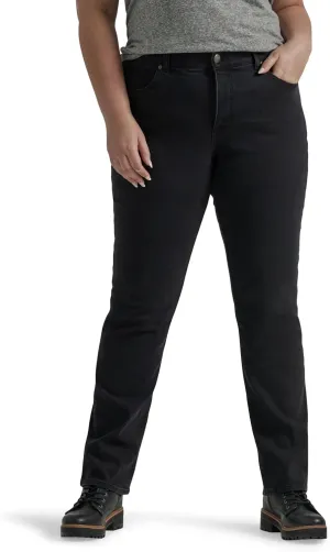 Lee womens Plus Size Ultra Lux Comfort With Flex Motion Straight Leg Jean