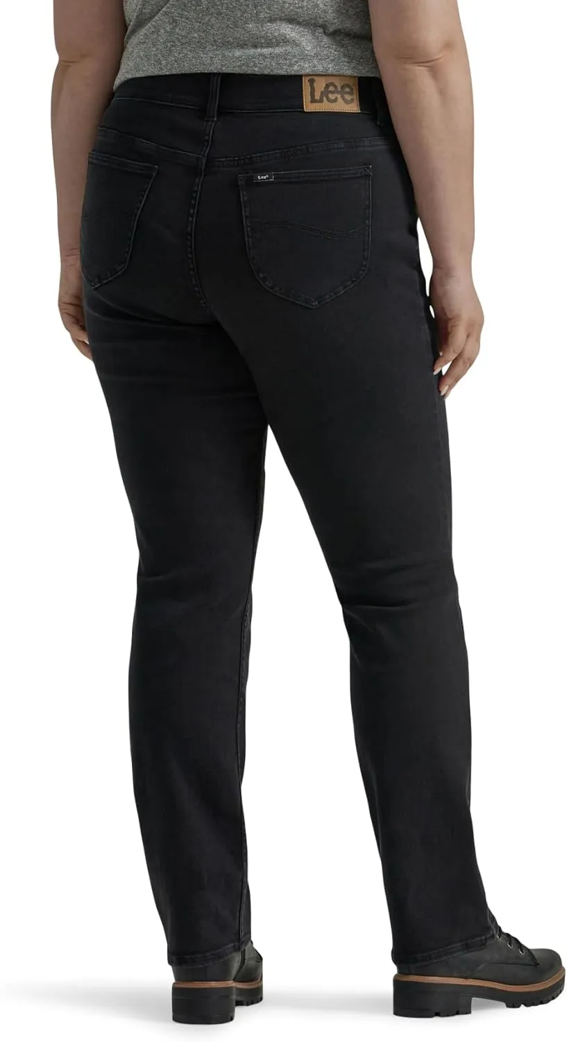 Lee womens Plus Size Ultra Lux Comfort With Flex Motion Straight Leg Jean