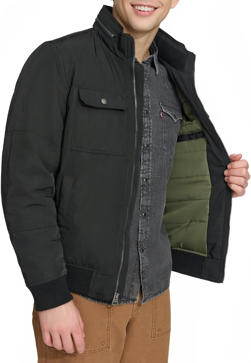 Levi's Men's Stand Collar Utility Bomber