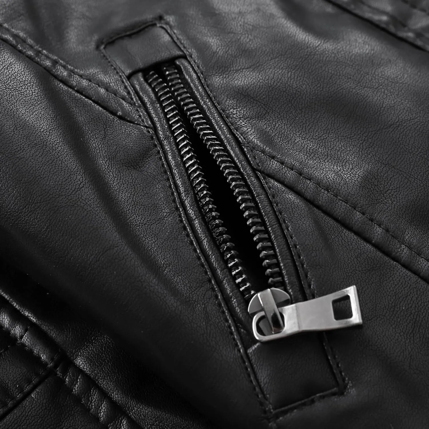 LJYH Boys Winter Motorcycle Faux Leather Jackets Children Collar Zipper Thicken Coats