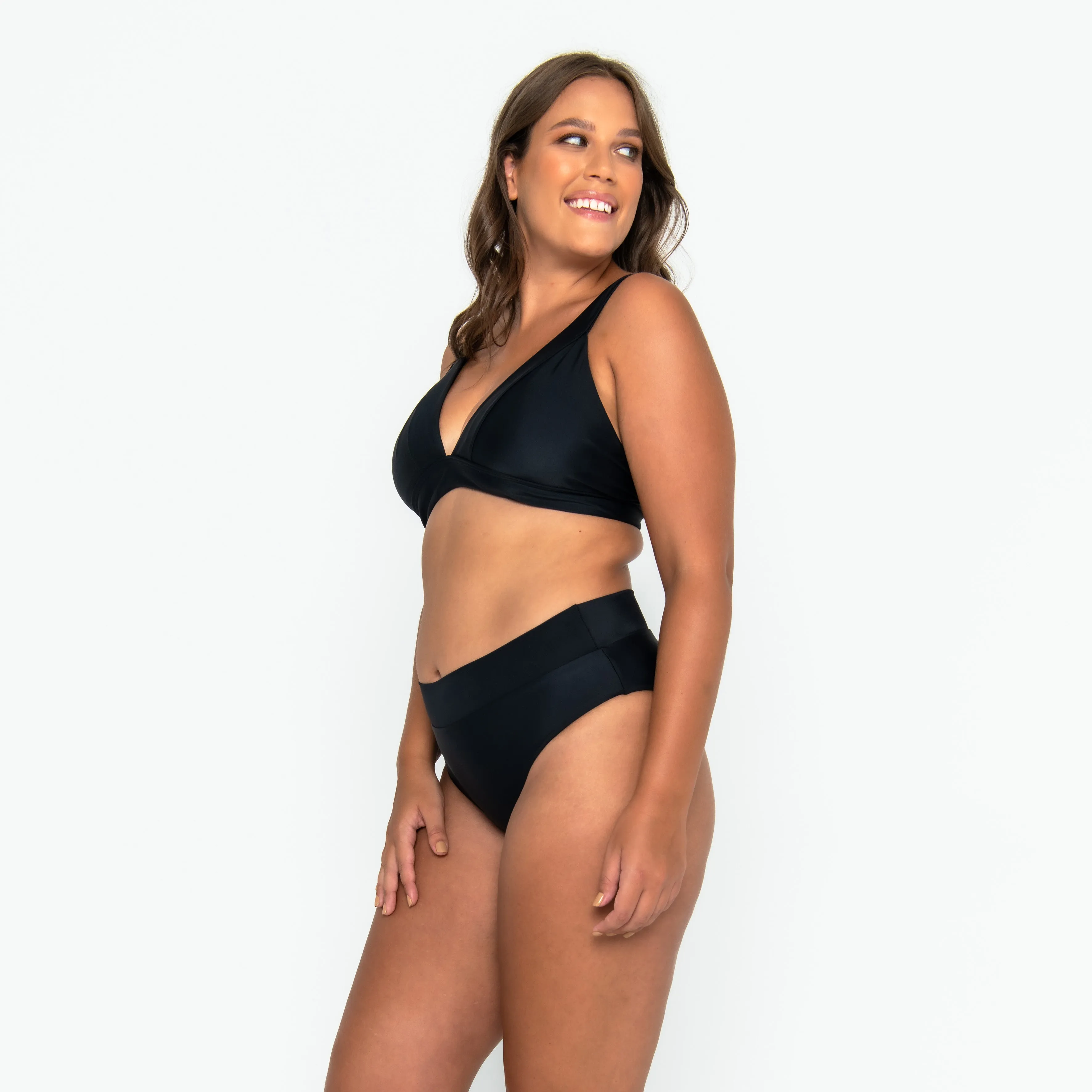 Lola Triangle Top - Black on Black