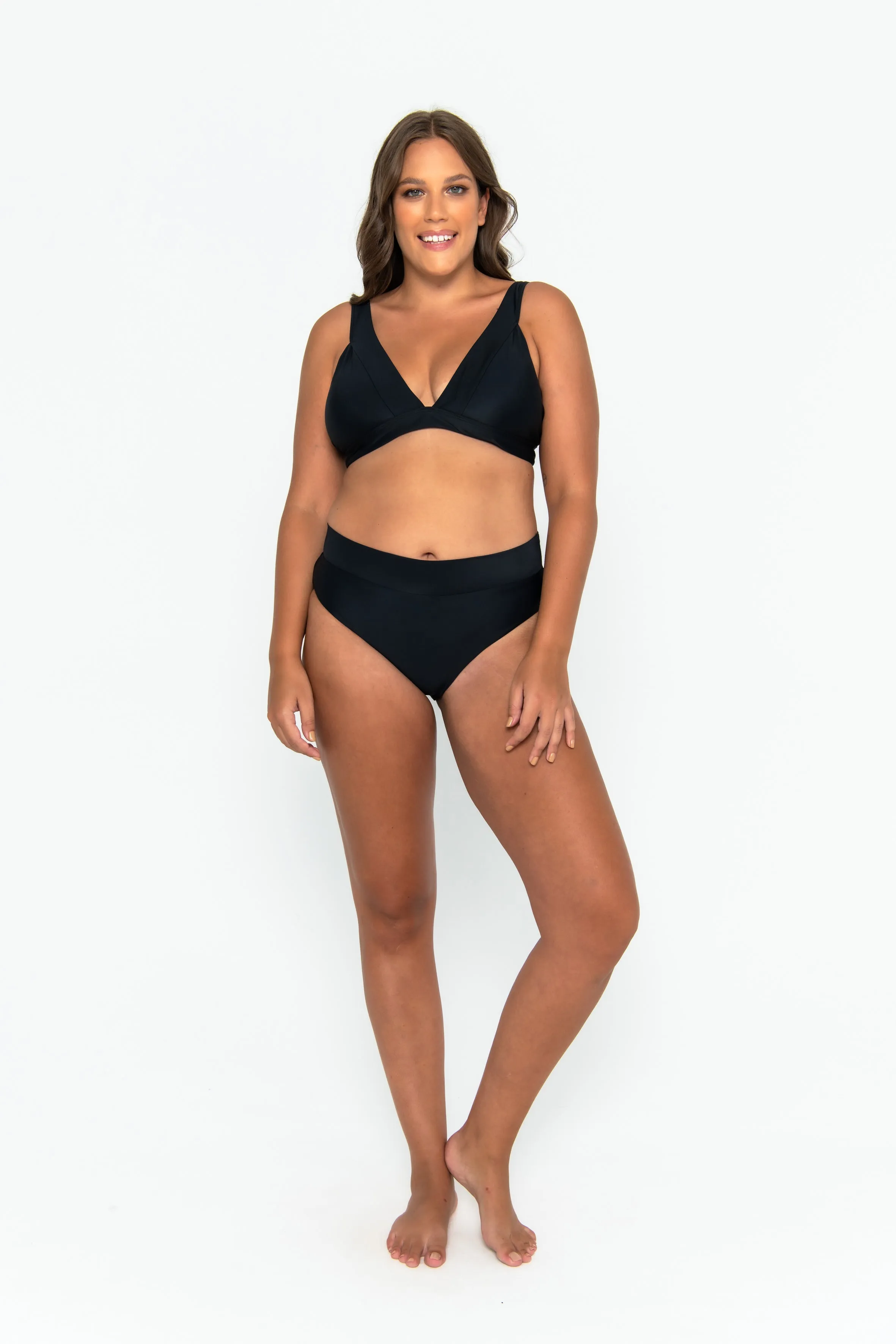 Lola Triangle Top - Black on Black