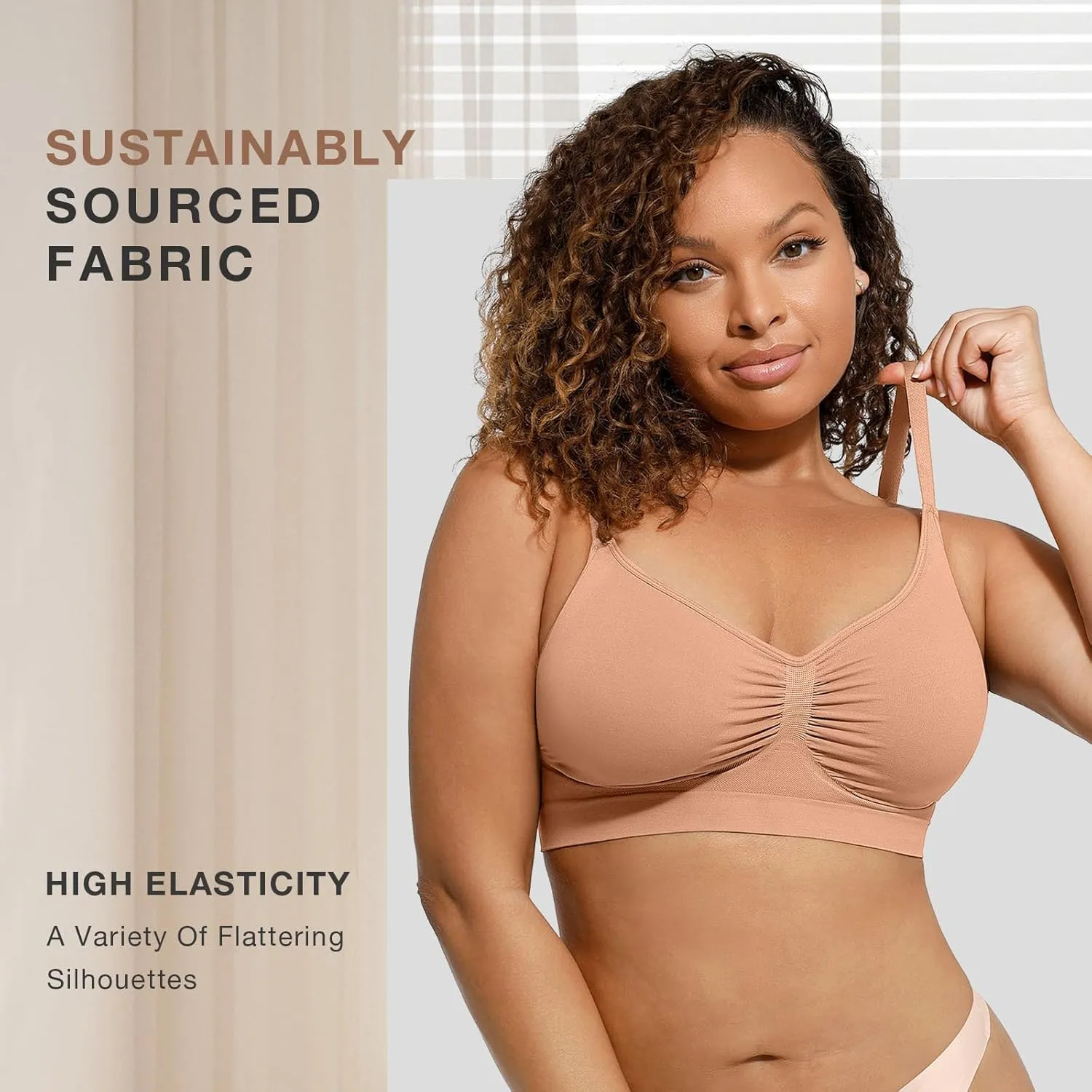 Lover-Beauty Bralettes for Women - Wireless Seamless Bra Stretch Comfort No Underwire Unlined Everyday Bras