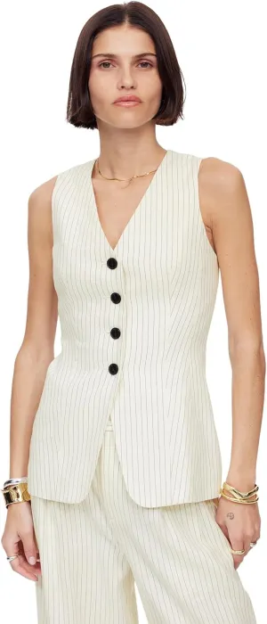 Madewell womens Cass Vest - Pinstripe Linen