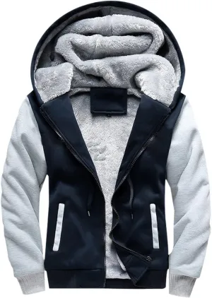 MANLUODANNI Men's Casual Hooed Hoodies Thick Wool Warm Winter Jacket Coats