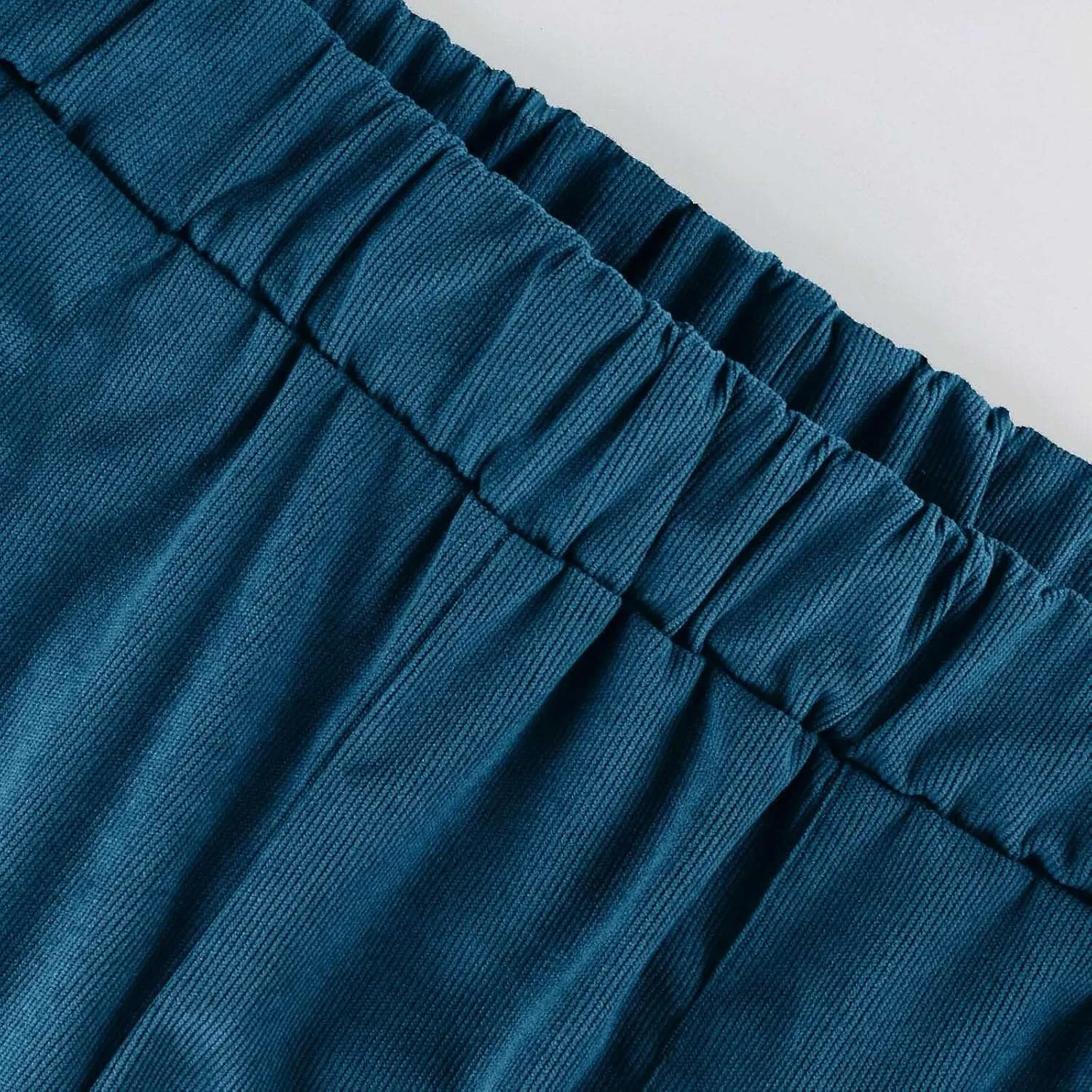 MCILLO Ladies Corduroy Pants Women Elastic High Waist Straight Leg Slacks Casual Trousers with Pocket